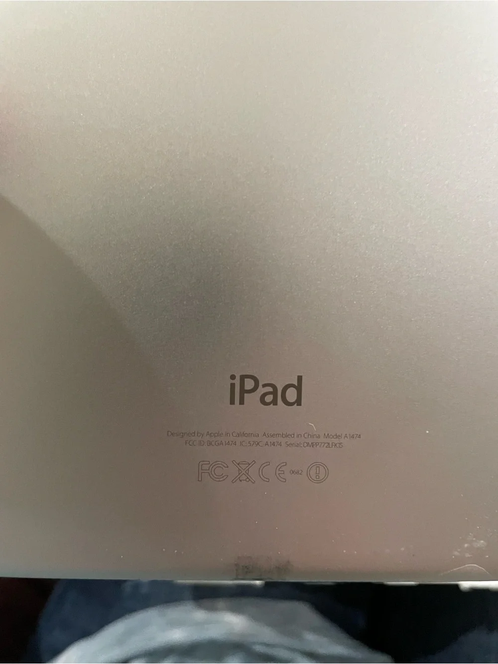 Apple iPad White Front Tablet with Home Button